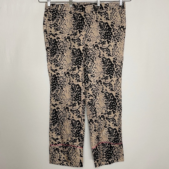 J. Crew Animal Print Wide-Leg Trousers - Picture 2 of 16